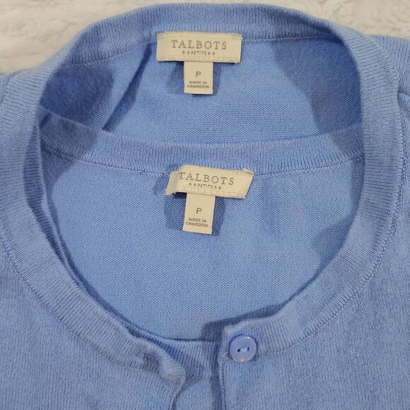 Talbots Petite Size P Charming Cardigan Blue Tank and Cardigan Set - Picture 2 of 9